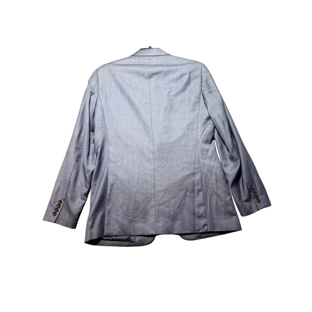 J.Crew Thompson Suit Jacket Mens 42L Blue Excellent‎ Wool Two Button Blazer